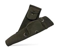 Carquois de tir à l'arc traditionnel en cuir véritable avec support pour flèche Marron foncé