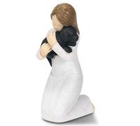Carracci Cadeaux commémoratifs pour la perte d'un chien noir, statue de souvenir d'ange pour chien, cadeau de condoléances pour la perte du chien, cadeau de condoléances pour la mort du chien, cadeau