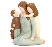 Carracci Figurines mère et Enfants, sculptées et peintes à la Main, Statues Maman et Deux Enfants, Figurines mère Fils Fille, Cadeaux pour la fête des mères, Anniversaire