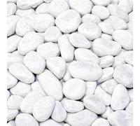 Carrara Gravier en marbre blanc 15 à 25 mm 20 kg de gravier décoratif pour jardin, allées, parterres, protection anti-éclaboussures, résistant au gel, facile d'entretien, gravier décoratif clair, pour