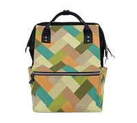 Carré Abstrait Coloré Sacs de Courses Réutilisables Durable Sac de Provisions Léger Sacs D'épicerie pour Femmes Filles