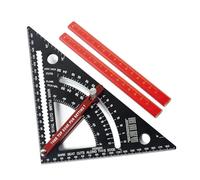 Carré de Charpentier 7 Pouces Outils de Travail du Bois carré D'encadrement Règle Triangulaire à Angle Réglable carré de en Métal pour L'assemblage de Meubles de Maison (Métrique)