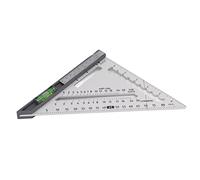Carré de Chevron de 7 Pouces avec Niveau, Règle Carrée Triangulaire Détachable en Alliage D'aluminium de Haute Précision pour le Travail du Bois (Argent)