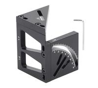 Carré de Menuiserie 3D en Alliage d'Aluminium, Règle Multifonction pour Mesurer les Angles 45° et 90°, Carré à Charpente et Rapporteur Intégré, Compact et Détachable, pour Artisans