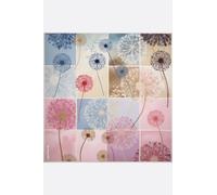 Carré de Soie Floral Pastel Double Face 90cm Misciano Multicolore
