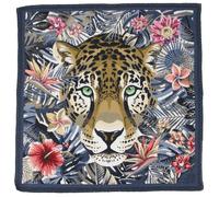 Carré de tissu jacquard polycoton motif animal BAGHERRA jaune Or