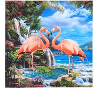Carré simili cuir 44x44 cm KARIA flamant rose