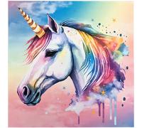 Carré de tissu similicuir 44x44 cm KARIA licorne