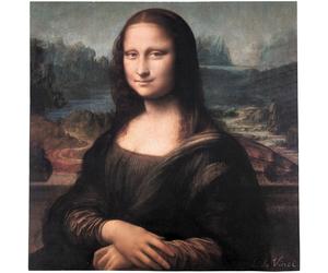 Carré de tissu similicuir raissance 44x44 cm ART Mona Lisa de Léonard De Vinci