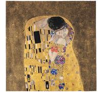 Carré de tissu similicuir vegan art nouveau 44x44 cm ART Le baiser de Klimt