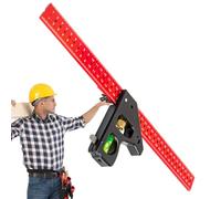 Carré en métal - Niveau à bulle de précision, outil de construction robuste, outil de mesure de soudage polyvalent pour le travail du bois pour une utilisation précise de la mise en page d'angle dans