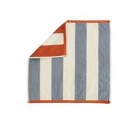 Carré Éponge Uni En Jacquard De Coton Orange Et Bleu 50x50cm