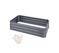 CARRE POTAGER - TECTAKE - Carré potager galavinsé PIMPINELLA Résistant aux intempéries 120x60x30cm en Acier galvanisé - Gris