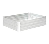 Carré Potager Acier Dim. 120l X 90l X 30h Cm Tôle Acier Ondulée Galvanisée