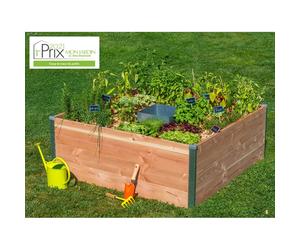 Carré potager bois l120 x l115 x h40