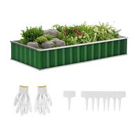 Carré potager de jardin - Outsunny - modulable - montage sans outils - gants fournis - 174 x 90 x 30 cm - vert