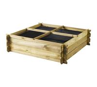 CERLAND Carré Potager en Bois 203L Basil - 100 x 100 x 27 cm
