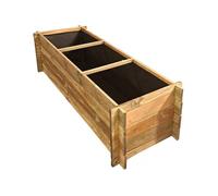 Habitat et Jardin Carré potager en bois Dhalia – 140 x 60 x 41 cm
