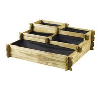 Carré potager Podium ANGELIC - FOREST STYLE - 100×100×H40cm - Blanc - Bois - Universel