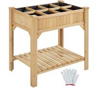Carré Potager sur Pied - 91,5 x 62 x 92,5 cm - Avec Trous de Drainage - Pour Légumes ou Fleurs - Balcon/Jardin - Yaheetech