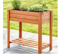 Carré potager sur pied - BB LOISIR - Modèle 512 - Bois de pin massif - Toison incluse - Étagère pratique