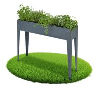CARRE POTAGER - TECTAKE - Carré Potager sur pied CALENDULA 985 x 26 x 825 cm en Acier lâqué époxy - Gris Anthracite