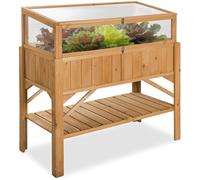 CARRE POTAGER - TECTAKE - Carré Potager de jardin sur Pied Surélevé 119 x 57 x 124 cm en Bois de pin imprégné