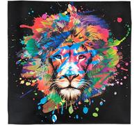 Carré Simili Cuir 44x44 cm Karia Lion