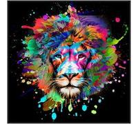 Carré simili cuir 44x44 cm tête de lion(...) - carrélion carrélion G