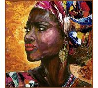 Carré Simili Cuir African Woman