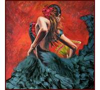 Carré Simili cuir Flamenca