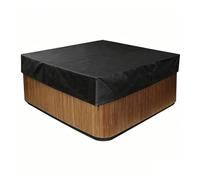 Carre Spa Gonflable Housse de Protection,Housse de Protection for Piscine ou Spa Imperméable Et Aux Rayons UV Couverture de Protecteur Baignoire Piscine Housses Anti-poussière(Black,218 * 218 * 90cm)