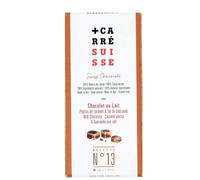 CARRE SUISSE N°13 Chocolat au lait bio aux pépites de caramel & sel de Guérande - 100 g
