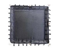Carré Toile Trampoline Toile De Saut poline Coussin De Protection Tapis De Saut Trampoline Avec Anneaux Triangulaires, Résistant Aux , (cadre Non Inclus) Long-lasting Et Facile À Installer.(Noir)