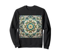 Carreau cellulaire marocain andalou Traditionnel géométrique Sweatshirt