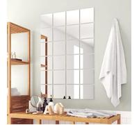 Carreau de miroir - vidaXL - 24 pcs - Verre - Design sans cadre - 15x15 cm