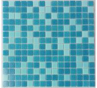 Carreau de mosaïque Quadratique Mélange bleu 1 feuille