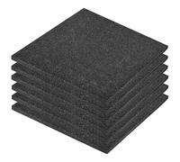 Carreau de protection anti-chute en caoutchouc 50x50x3cm - VIDAXL - Noir