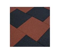Carreau de protection anti-chute en caoutchouc 50x50x3cm - VIDAXL - Noir