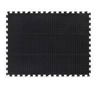 Carreau de sol en caoutchouc noir 12 mm 90 x 120 cm Tapis de protection du sol antidérapant insonorisant amortit les vibrations pour équipement de fitness, vélo d'appartement, tapis de course