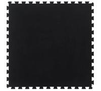 Carreau de sol en caoutchouc - vidaXL - Noir - 100x100 cm - Épaisseur 12 mm - Antidérapant