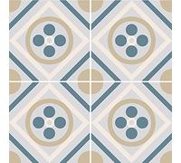[ Carreau de Sol Stickers ] - Sticker Autocollant - Adhésif pour carrelage interieur I Recouvrir Faience salle de bain et cuisine I Décoration sol I Design: ROUND - 30x30 cm - Vendu à l’unité