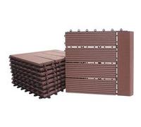 Carreau de sol WPC 11x chaque 30x30cm = 1m² Premium café linear waagrecht