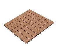Carreau de terrasse 22 pcs 30 x 30 cm 2 m² WPC Marron