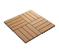 Carreau de terrasse en relief 11 pcs WPC 30 x 30 cm 1 m²