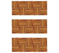 Carreau de terrasse Modèle vertical 30 x 30 cm Acacia 30 pcs