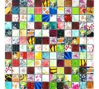Carreau Mosaïque En Céramique Rétro Vintage POP UP Multicolore Mur WB18D-1605
