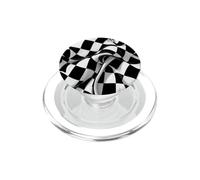 Carreaux à Carreaux Noirs et Blancs PopSockets PopGrip pour MagSafe