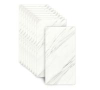 Carreaux adhésifs autocollants pour sol - 30 x 60 cm - 10 pièces - 2,5 mm - Aspect marbre en PET - Étanches et antidérapantes pour salle de bain et cuisine - Adhésifs pour carrelage, protection