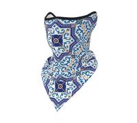 Carreaux classiques de style marocain portugais,Masque de protection souple cache-cou, demi-masque, écharpe, masque de sport